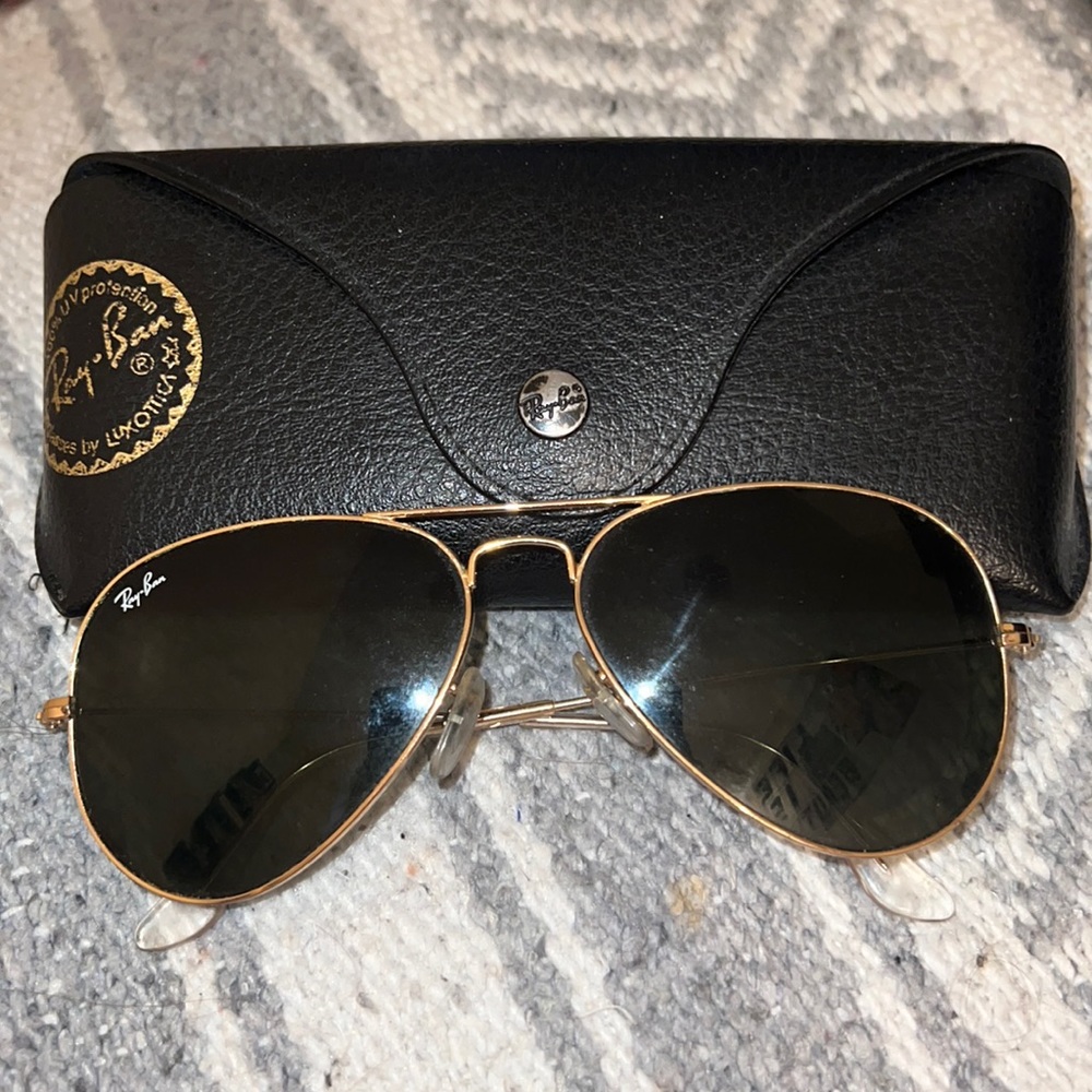 Ray Ban Large Aviator Metal Sunglasses